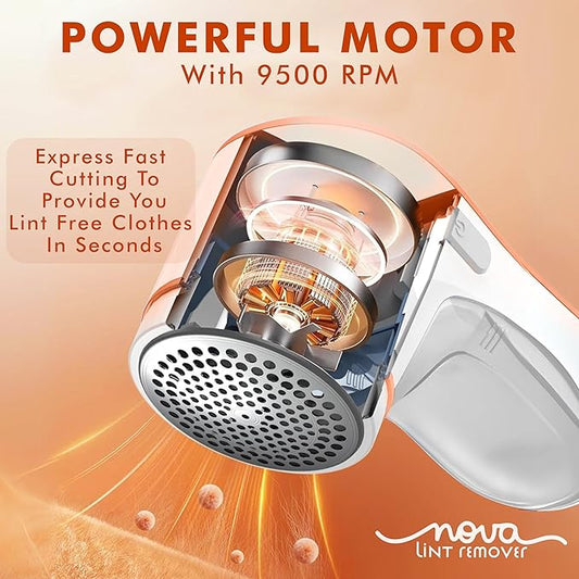 Nova Lint Remover- Battery Operated Lint Remover for All Woolens (Sweaters, Blankets, Jackets)